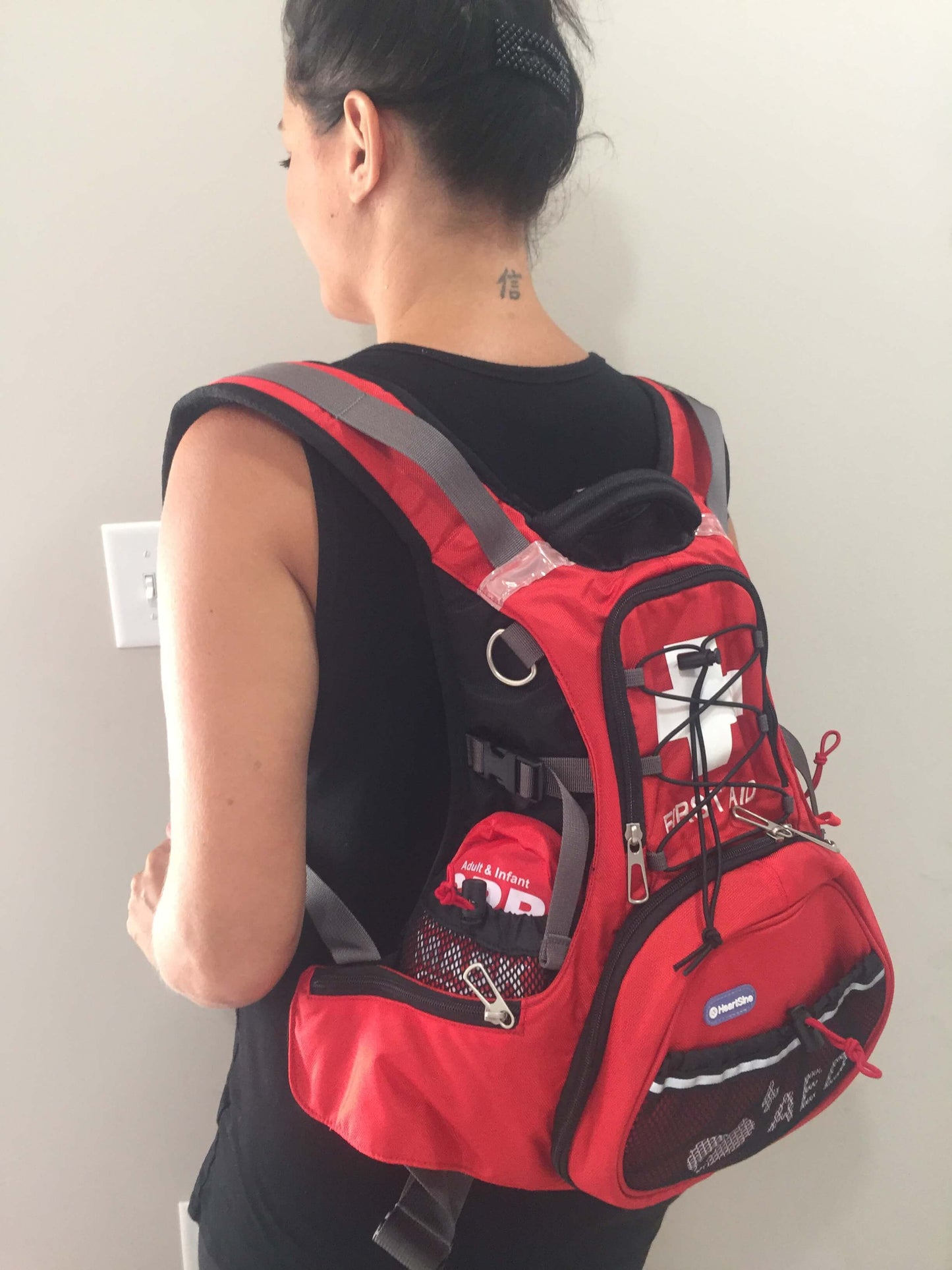Portable HeartSine AED rescue backpack for athletic programs, event staff, and first responders