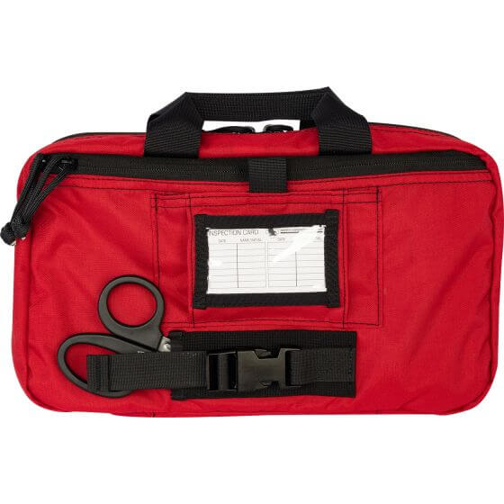 Rugged soft case logging first aid and trauma kit for forestry crews, construction, and field responders