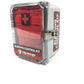 Basic Bleeding Control Kit in Nylon bag with 8x6x4 public access enclosure. Bleeding control wall station with trauma kit including tourniquet, bandages, and supplies for emergencies