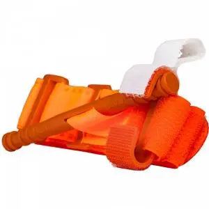 Orange Combat application tourniquet (CAT) by North American Rescue CAT 7 combat application tourniquet for fast emergency bleeding control in trauma situations