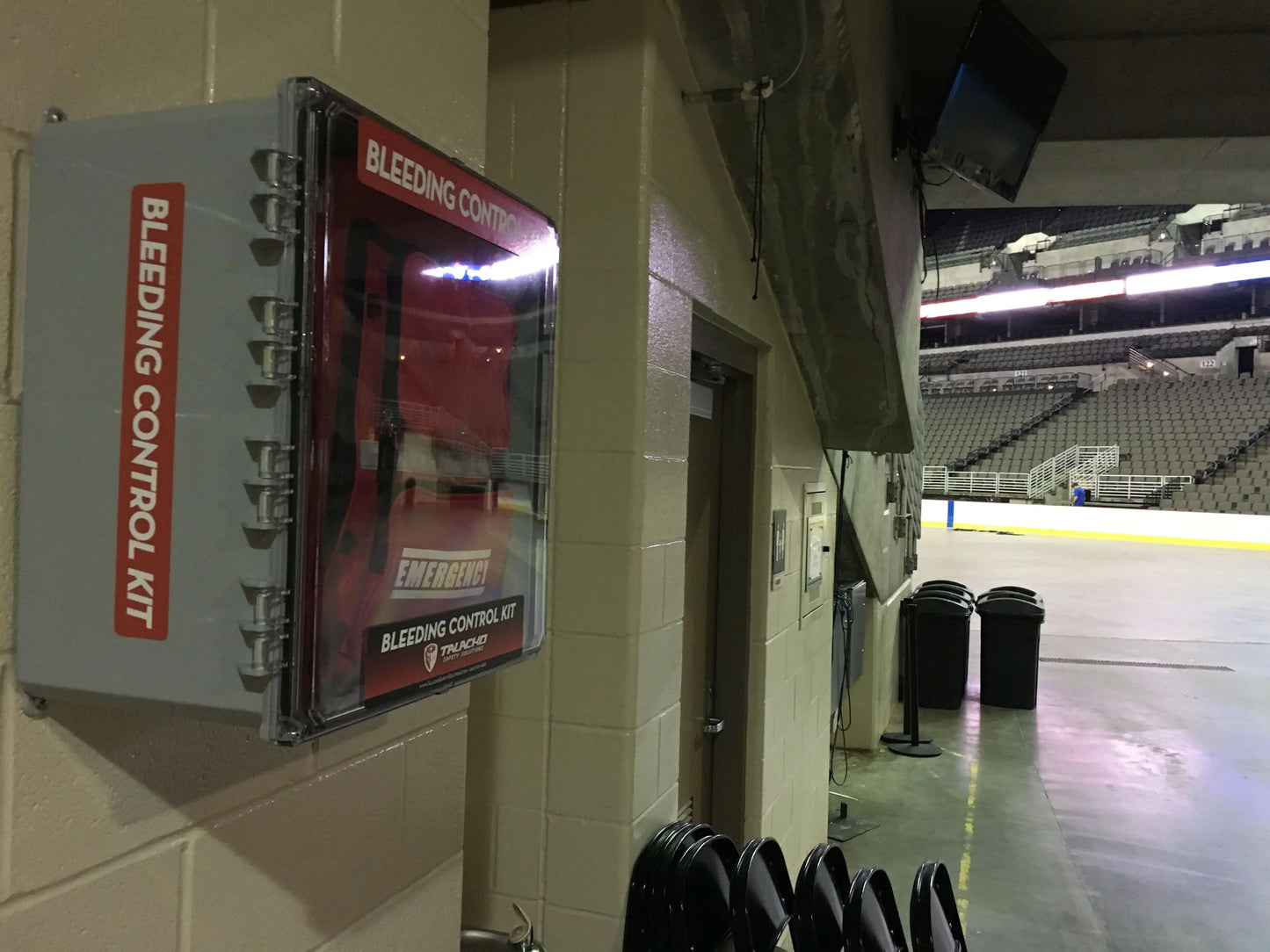 Talacko Safety Solutions King Bleeding Control Station is designed for large occupancies like event arenas, schools, churches and businesses