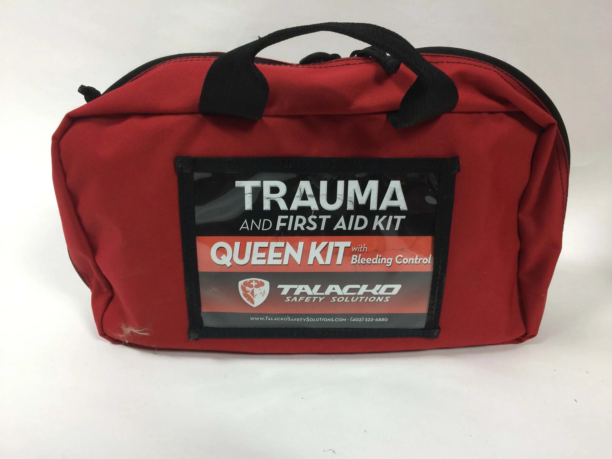OSHA/ANSI First Aid Kit with Trauma Equipment Mid-size Queen trauma and first aid kit for classrooms, offices, and community centers