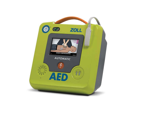 Zoll AED 3 defibrillator with real-time CPR feedback and WiFi for modern workplace and school safety
