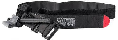 Black Combat Application Tourniquet (CAT) by North American Rescue CAT 7 combat application tourniquet for fast emergency bleeding control in trauma situations