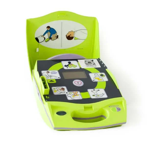 Zoll AED Plus defibrillator with CPR feedback for reliable emergency use in schools, offices, and churches